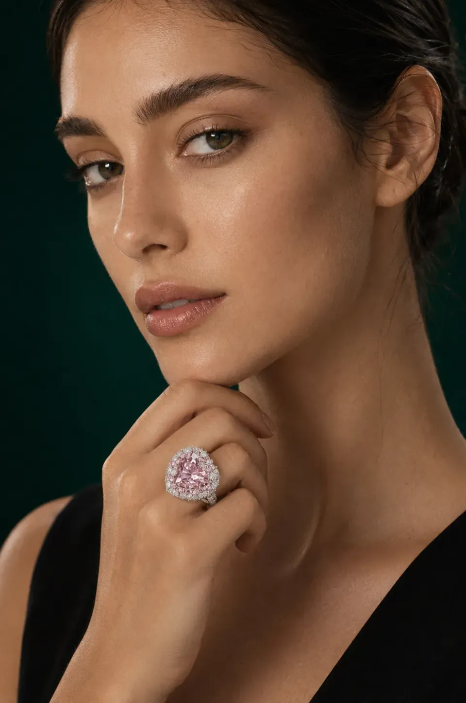 Spinel Bird Pendant — detail